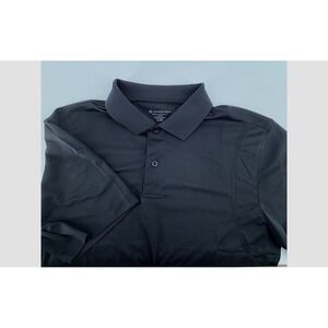 H Harriton Mens Black Short Sleeve Performance Polo Shirt Size SMALL NEW WOT